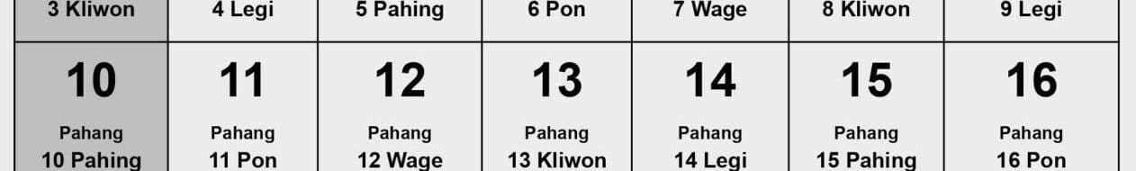 Selasa Wage, Hari Ini! Apa Makna di Balik Pasaran Jawa 20 Agustus 2024?