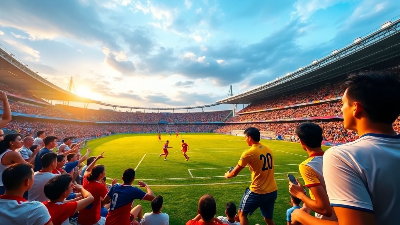 Pertandingan sepak bola Thailand vs Filipina dengan penonton antusias.