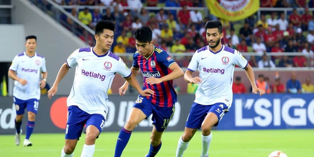 Pemain Persib Bandung vs PSM Makassar berlaga di lapangan.