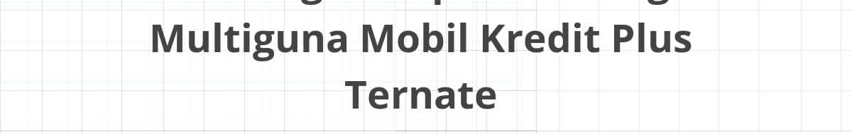 Lowongan Kepala Cabang Multiguna Mobil Kredit Plus Ternate