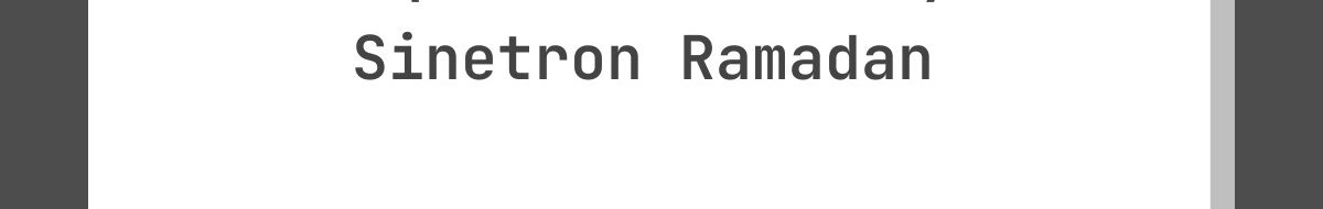 Ucapan Lebaran Gaya Sinetron Ramadan