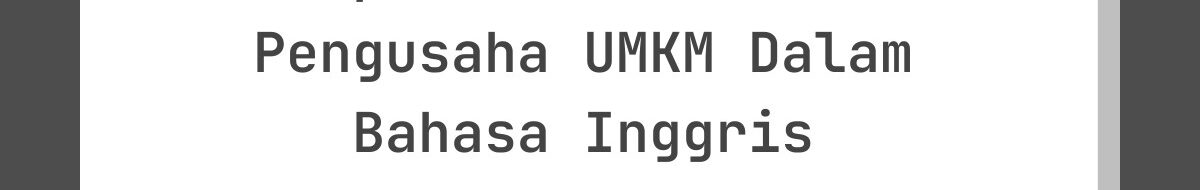 Ucapan Lebaran untuk Pengusaha UMKM Dalam Bahasa Inggris
