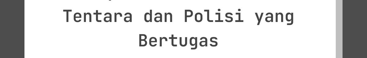 Ucapan Lebaran untuk Tentara dan Polisi yang Bertugas