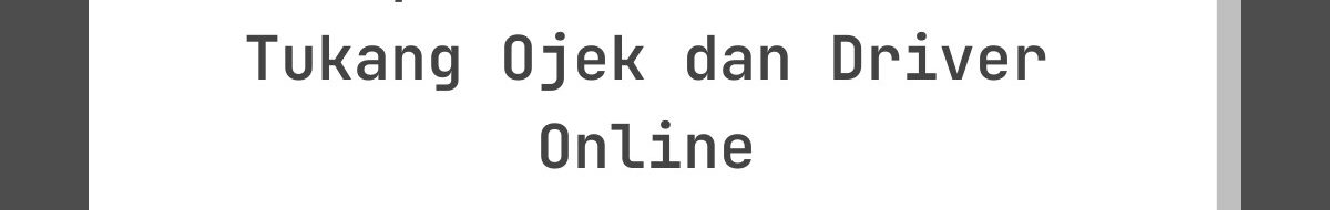Ucapan Lebaran untuk Tukang Ojek dan Driver Online