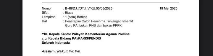 Guru PAI GBPNS 2025: Cek Nama Anda di Daftar 20.623 Penerima