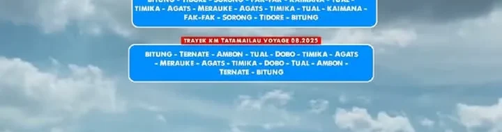 Jadwal Terbaru KM Tatamailau Mei-Juni 2025: Bitung-Merauke