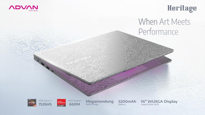 Laptop Advan Workplus Heritage: Batik Elegan, Performa Andal