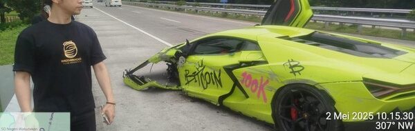 Misteri Lamborghini Bitcoin Terungkap: Kecelakaan Tol Jombang
