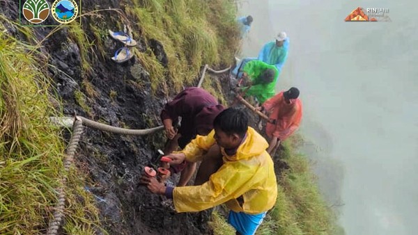 Pendakian Rinjani Lebih Aman: Jalur Torean Diperbaiki Total