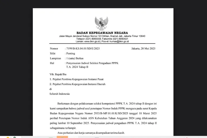 Pengumuman PPPK Tahap 2 Resmi Ditunda: Jadwal Terbaru Diumumkan