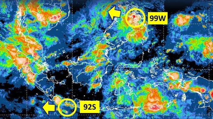 Waspada! Dua Siklon Tropis Ancam Indonesia, Hujan Lebat Mendekat