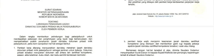 Stop Penahanan Ijazah! Aturan Baru Lindungi Hak Pekerja Anda