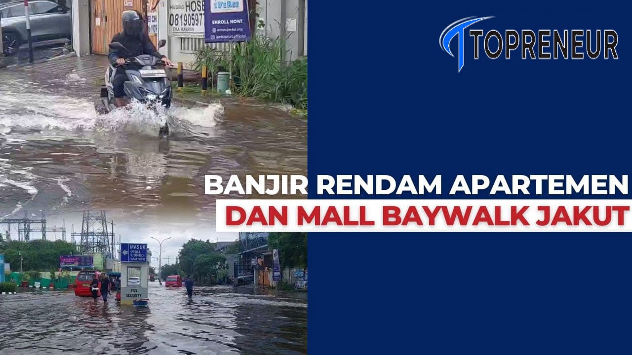 Banjir-Melanda!-Apartemen-Mall-Baywalk-Banjir-di-Jakut-Tergenang