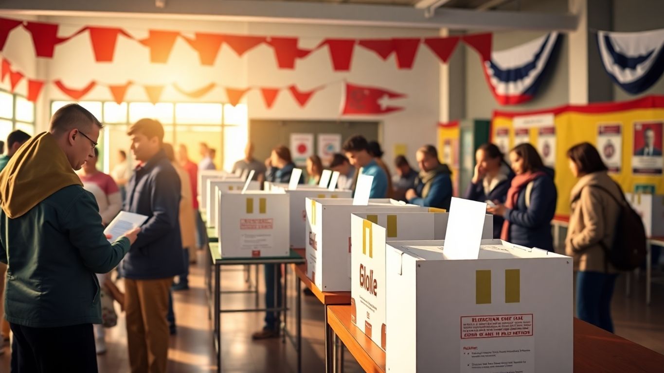 Orang-orang berpartisipasi dalam pemilu Pilkada 2024.