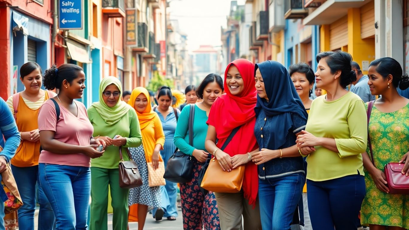 Kegiatan sosial masyarakat yang mendukung satu sama lain.