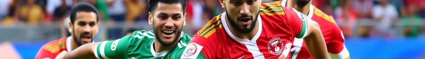 Aksi pertandingan Arab Saudi vs Bahrain di Gulf Cup.